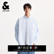 杰克·瓊斯（JACK&JONES） 男裝襯衫時(shí)尚百搭簡(jiǎn)約舒適全棉條紋刺繡寬松翻領(lǐng)上衣2253O3012