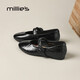 妙麗（Millies）瑪麗珍鞋女低跟真皮淺口時(shí)尚潮流2026春季新款百搭氣質(zhì)單鞋 黑色 37 (235mm) 標準碼