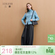 三彩2025冬季新款慵懶休閑長(cháng)褲松緊高腰闊腿褲寬松垂感M