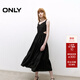 ONLY2025秋季新款鏤空設計純色高腰長(cháng)裙吊帶連衣裙女|125107100 E39俊黑色 XS