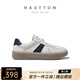 皓頓（HAUT TON）【譚凱同款】頭層牛皮板鞋男鞋2026新款德訓鞋小白鞋運動(dòng)休閑鞋男 白藍色 41 -適合運動(dòng)鞋42碼