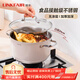 凌豐（LINKFAIR）湯鍋無(wú)涂層不銹鋼煲湯鍋燉鍋煮粥鍋家用單層蒸鍋燃氣灶電磁爐通用 【3-5人量】 24cm 5L
