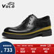 VOLO犀牛商務(wù)正裝皮鞋英倫風(fēng)德比鞋冬季男士休閑鞋 黑色（內增高） 39