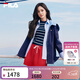 FILA 楊冪同款斐樂(lè )官方女裝梭織外套2026夏新款時(shí)尚休閑連帽風(fēng)衣夾克 藏煙藍-DB M 165/84A/M