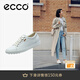 愛(ài)步（ECCO）板鞋女 小白鞋牛皮休閑鞋女鞋舒適系帶平底鞋 柔酷7號430003 白色43000301007 36 （偏小，建議選大一碼）