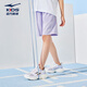 鴻星爾克（ERKE）童裝通用運動(dòng)褲兒童五分褲短褲淺粉紫160