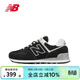 NEW BALANCE NB 574系列 經(jīng)典系帶復古運動(dòng)休閑鞋男女款 元祖灰 ML574EVG ML574EVB-D 經(jīng)典黑 38.5 (腳長(cháng)24cm)