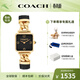 蔻馳（COACH）CASS系列小方糖皮穿鏈方盤(pán)女表手表禮物 14504356