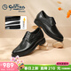 金利來(lái)（Goldlion）內增高5.5cm皮鞋男鞋春夏季商務(wù)正裝鞋經(jīng)典德比鞋男防滑耐磨皮鞋 黑色 40
