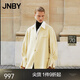 江南布衣（JNBY）【雙面呢】羊毛粗紡呢外套女寬松喇叭袖毛呢西裝冬5N0710350 748/淺豆黃 XS