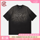 CLOT CLOTTEE by CLOT焚燒水洗扎染短袖T恤 繪系列 陳冠希主理 黑色 L