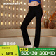迪卡儂（DECATHLON）運動(dòng)褲女褲春秋寬松大碼休閑褲瑜伽褲修身顯瘦運動(dòng)褲直筒闊腿長(cháng)褲 顯瘦直筒經(jīng)典款黑色 M