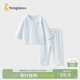 童泰（TONGTAI）寶寶睡衣夏季純棉套裝女童家居服男童空調服上衣褲子藍色90cm