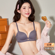 多情貓無(wú)痕內衣女士調整型小胸聚攏薄款收副乳防下垂無(wú)鋼圈文胸罩套裝 大紅色-套裝【定制色】 M （34AB/90-105斤）