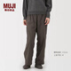 MUJI女式 防風(fēng)里起毛輕便褲褲子女款長(cháng)褲休閑褲女裝25年冬季 BE1XOA5A 深棕色 L （165/70A）