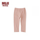 MUJI嬰童 彈力 里抓絨褲子 兒童褲子童裝男童女童25年冬季 CC26WA5A 粉紅色 100 /53A