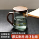 茶杯茶水分離高檔玻璃泡茶杯個(gè)人專(zhuān)用辦公室男日式過(guò)濾喝茶水杯子 400mlD型【內膽三件杯】【透明】物---特惠折扣 單杯【胡桃木隔熱防燙把手-運損包賠】物