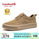 楓葉（leaveland）男鞋春季新品英倫風(fēng)休閑皮鞋男真牛皮透氣工裝鞋戶(hù)外防滑軟底板鞋 棕色（皮鞋碼） 41 (255mm)