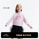 little MO&Co.童裝秋新款女童兔子印花兒童連帽衛衣男童KBD3SWST05 柔粉色 150 150/72