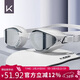 Keep泳鏡持久防霧男士高清防水游泳鏡專(zhuān)業(yè)女士泳鏡泳帽套裝870極光白