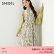 SNIDEL春夏無(wú)袖茶歇印花連衣裙針織開(kāi)衫兩件套SWNO251137 綠色 M （1）