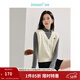 茵曼（INMAN）針織馬甲女2026春季老錢(qián)風(fēng)V領(lǐng)薄冬季學(xué)院風(fēng)內搭毛衣 梨花杏 M