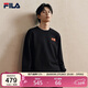 FILA 斐樂(lè )馬上起飛情侶男女套頭衛衣2026春新年款海棠花針織長(cháng)袖上衣