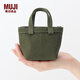 MUJI迷你 帆布托特包 小包 包包 零錢(qián)包 純棉 EGB41A4A 卡其綠 迷你包