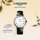 浪琴（LONGINES）瑞士手表 博雅系列 男士皮帶機械表 L49104112
