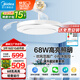 美的（Midea）吊扇燈一體風(fēng)扇燈客廳餐廳臥室LED遙控燈飾熟睡風(fēng)包安裝