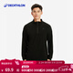 迪卡儂（DECATHLON）保暖戶(hù)外抓絨衣外套男女運動(dòng)寬松秋搖粒絨外套沖鋒衣內膽 男款-半拉鏈-黑色 L