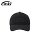 EMIS帽子潮流新款 磨毛鏤空標棒球帽（煥新版）-炭黑色男女大頭圍