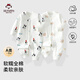 班杰威爾嬰兒衣服純棉無(wú)骨寶寶連體衣哈衣爬服睡衣(堆堆企鵝+泡泡熊)80