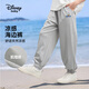 迪士尼（Disney）【抖抖褲】男童春夏寬松防蚊長褲2026夏季新款兒童涼感運動褲薄款 淺麻灰 長褲 130 高125-135cm重50-60斤