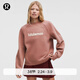 lululemon丨Scuba 女士超寬松款套頭衛衣 *文字徽標 LW3JDBS 赤陶棕/淺象牙白 M /L