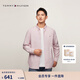 Tommy Hilfiger秋冬男女純棉重磅牛津紡商務(wù)休閑海邊條紋情侶長(cháng)袖襯衫外套 紅白條紋0EV L （推薦：150-165斤）