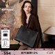 暇步士（Hush Puppies）女士包托特包輕奢品牌高端品牌包包時(shí)尚潮流百搭單肩包女神節禮物 黑色【方托特】