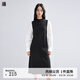 播拼接針織連衣裙女商場(chǎng)同款韓版半高領(lǐng)內搭基礎款長(cháng)裙BDQ9LD1956 K40黑色 M