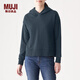 MUJI MUJI 女式 粗細不均毛圈 套頭衛衣 BBQ03A0S 深海軍藍 M-L