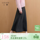 三彩2025冬季新款高腰針織裙半身裙A字裙垂感長(cháng)裙氣質(zhì)簡(jiǎn)約M 深邃灰 M 160/68A