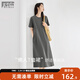 對白【懶人T恤裙】寬松直筒連衣裙女夏季2025新款中長(cháng)款休閑裙子 星空灰 S