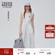 Teenie Weenie小熊女裝白色連衣裙夏款工裝風(fēng)戶(hù)外無(wú)袖彈力裙子 象牙白 L