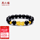 周六福（ZLF）新年禮物  黃金手鏈男款足金金幣貔貅轉運珠瑪瑙手串 定價(jià) 2.74g