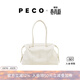 PECO小丑保齡球包單肩植鞣皮油蠟長(cháng)柄手拎腋下包法棍超火波士頓包 大號 糖霜白頭層半樹(shù)膏小牛