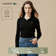LACOSTE法國鱷魚(yú)女裝25秋冬新款簡(jiǎn)約百搭修身長(cháng)袖Polo衫|DF5281 031/黑色 M