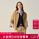 ELAND衣戀短外套女工裝風(fēng)舒適翻領(lǐng)2025秋季新款 卡其色(35)Beige M /165