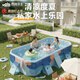 西哈泳士免充氣夏日兒童游泳室外可折疊家用戶(hù)外大型支架水池家庭游泳桶 1.6米 鯨魚(yú)藍【樂(lè )享套餐】特厚5層夾網(wǎng)支架