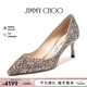 JIMMY CHOO【情人節】女士高跟鞋金銀色 ROMY 60 VNB193 ROSE GOLD SILVER