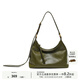 西木汀 自由暢想 頭層牛皮托特包新款女hobo包單肩腋下包 橄欖綠小號