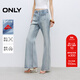 ONLY2025秋季新款法式優(yōu)雅高腰喇叭褲長(cháng)褲牛仔褲女|125132038 J33 350水洗牛仔藍 S S標準褲長(cháng)